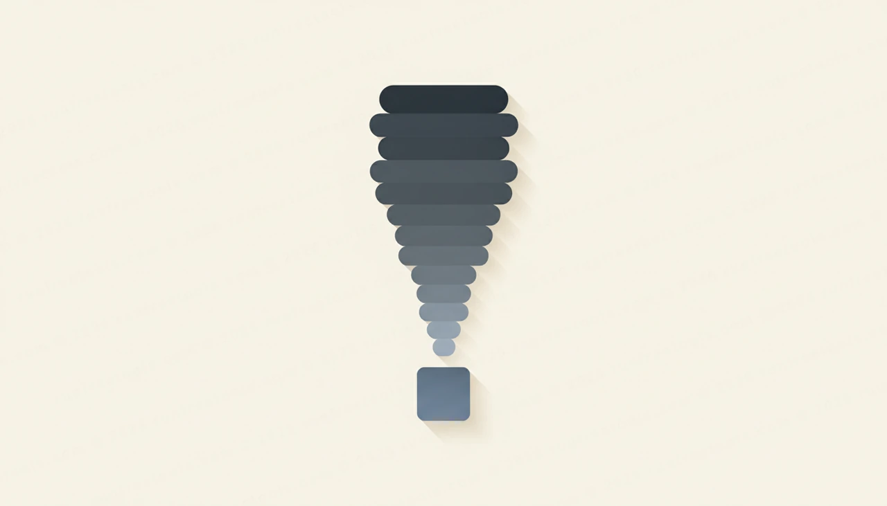 A tall stack of pages distilling down into a single small note card, flat-vector, representing summarizing long material