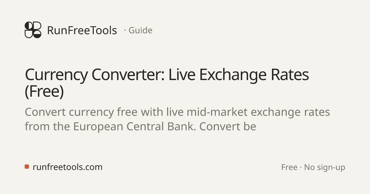 Currency Converter: Live Exchange Rates (Free)