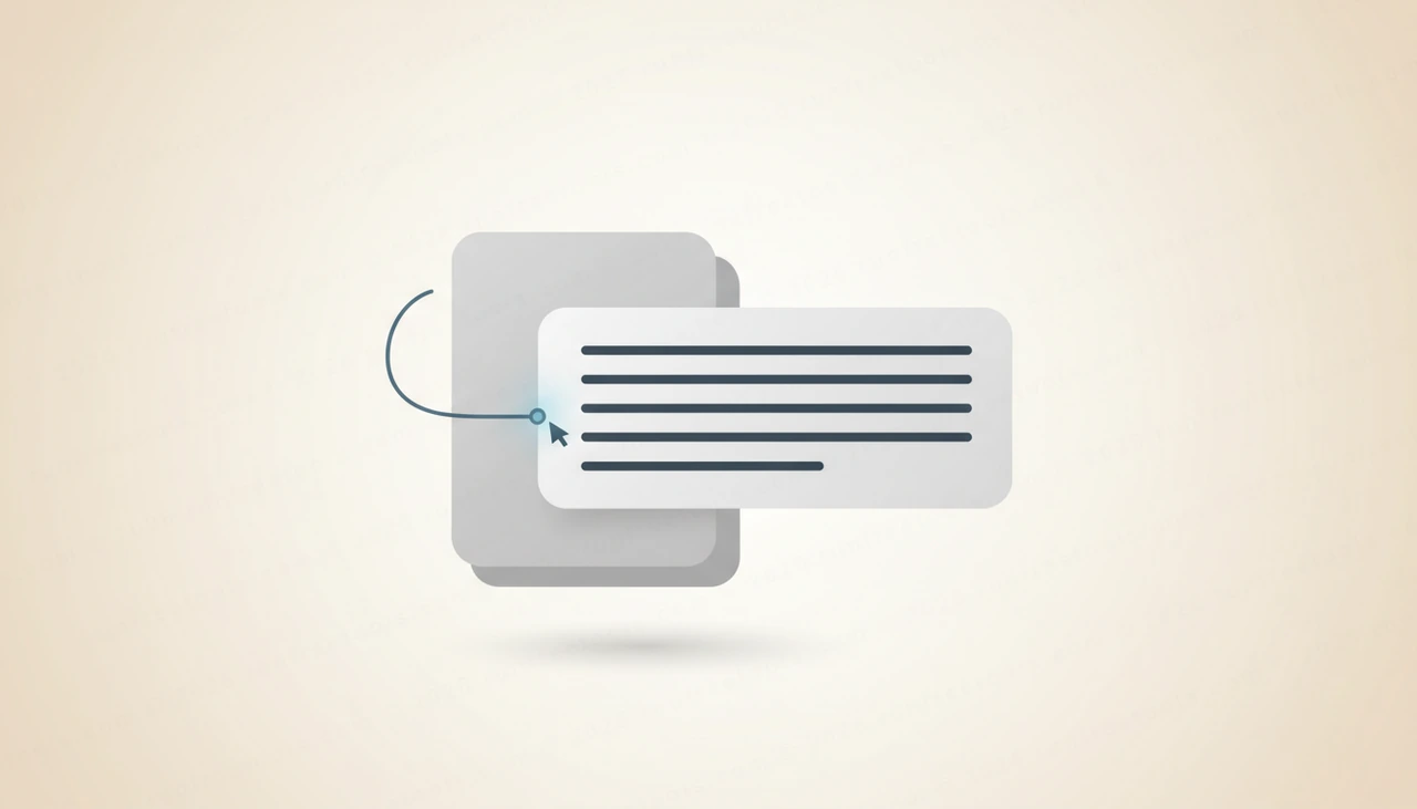 A PDF page transforming into an open editable text document