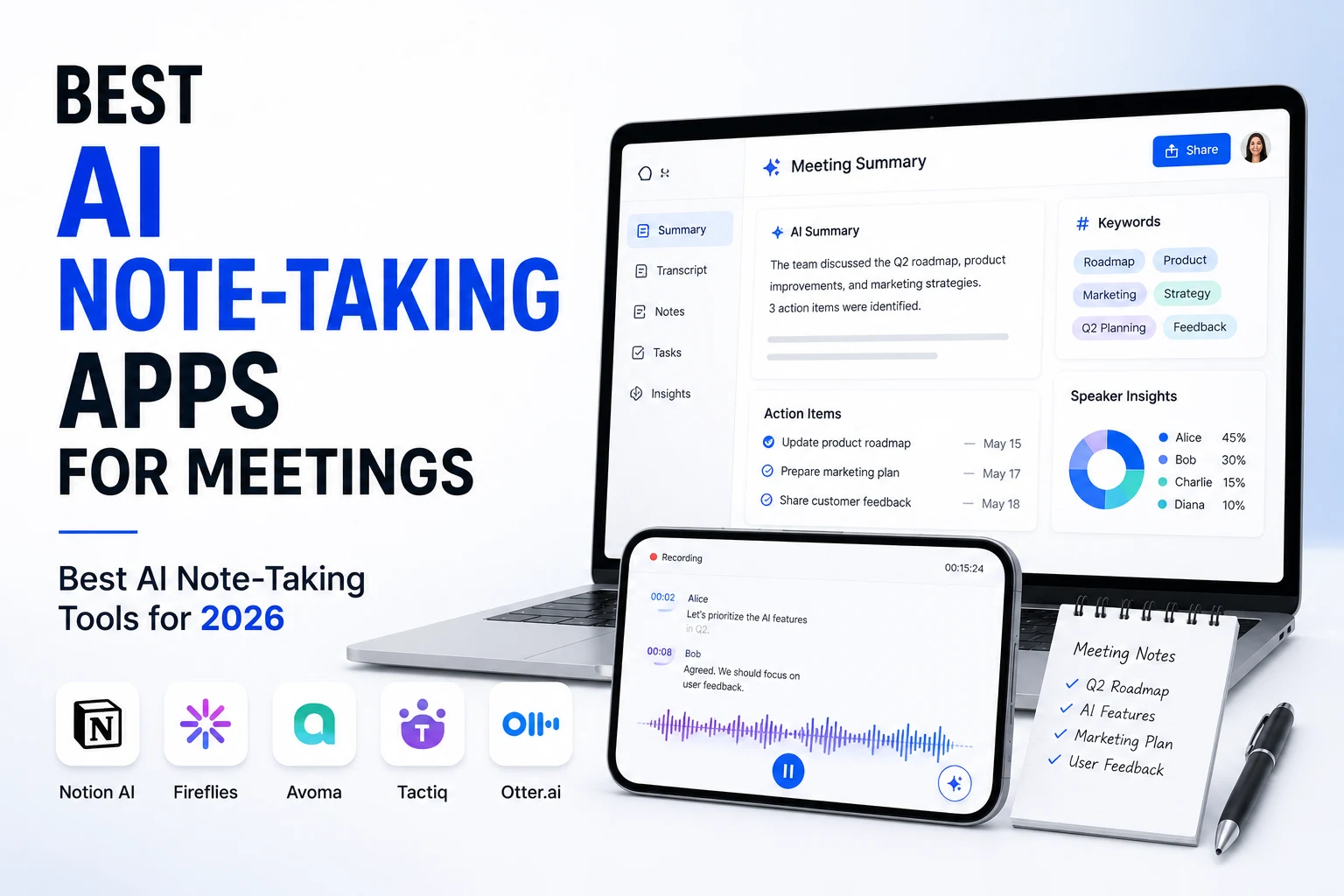 Best AI note-taking apps for meetings: Best AI Note‑Taking