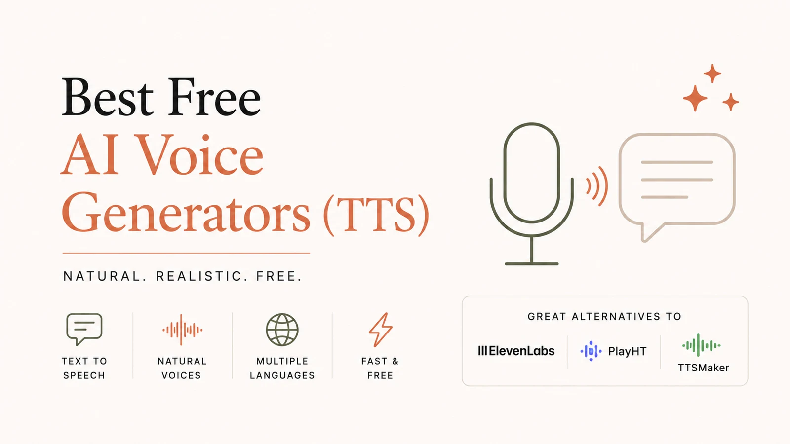Best Free AI Voice Generators (TTS) in 2026