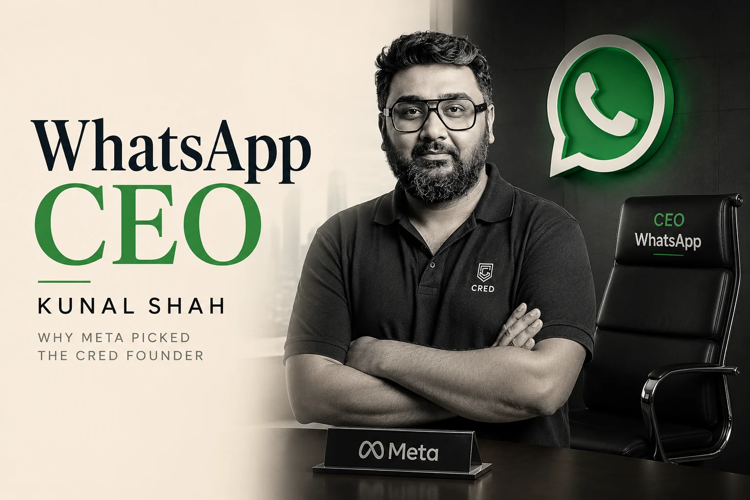 Kunal Shah WhatsApp CEO: Why Meta Picked the CRED Founder