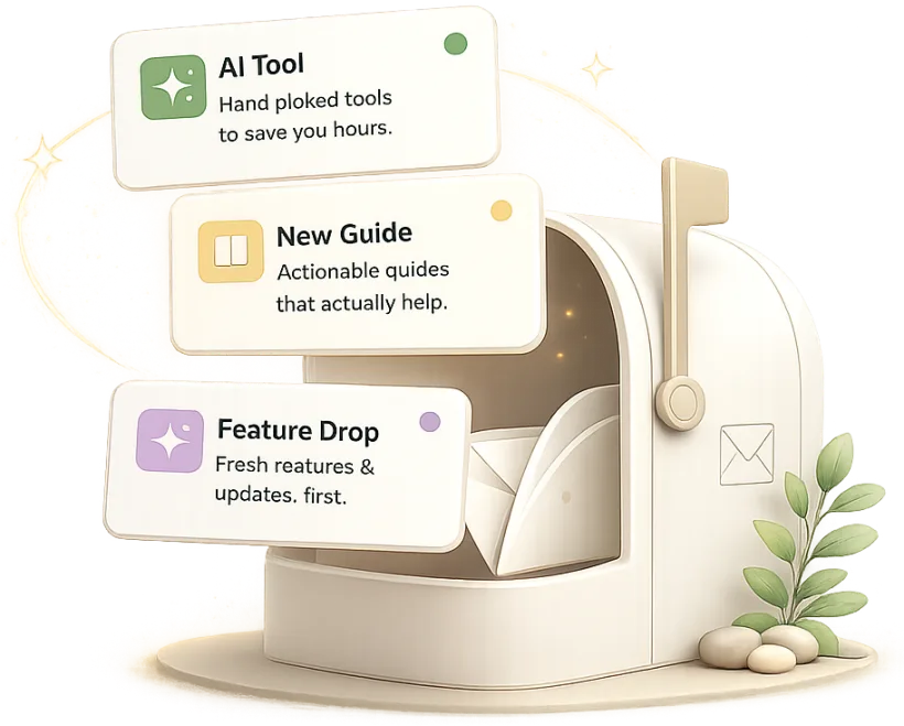 A mailbox receiving new tools, guides and feature updates